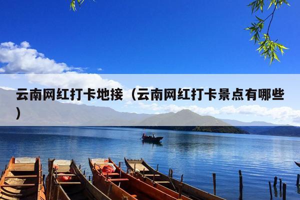 云南网红打卡地接（云南网红打卡景点有哪些）