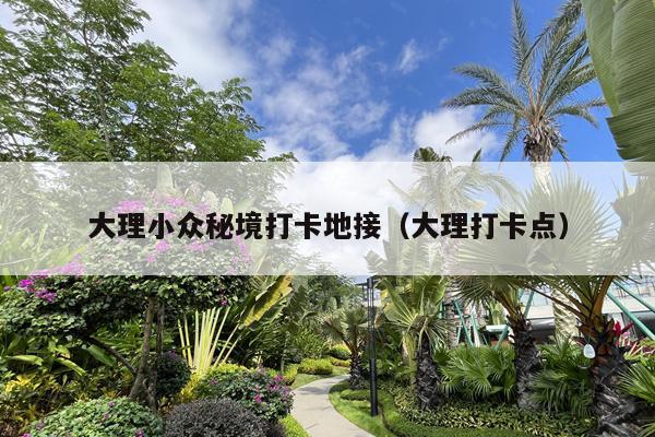 大理小众秘境打卡地接（大理打卡点）