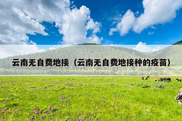 云南无自费地接（云南无自费地接种的疫苗）